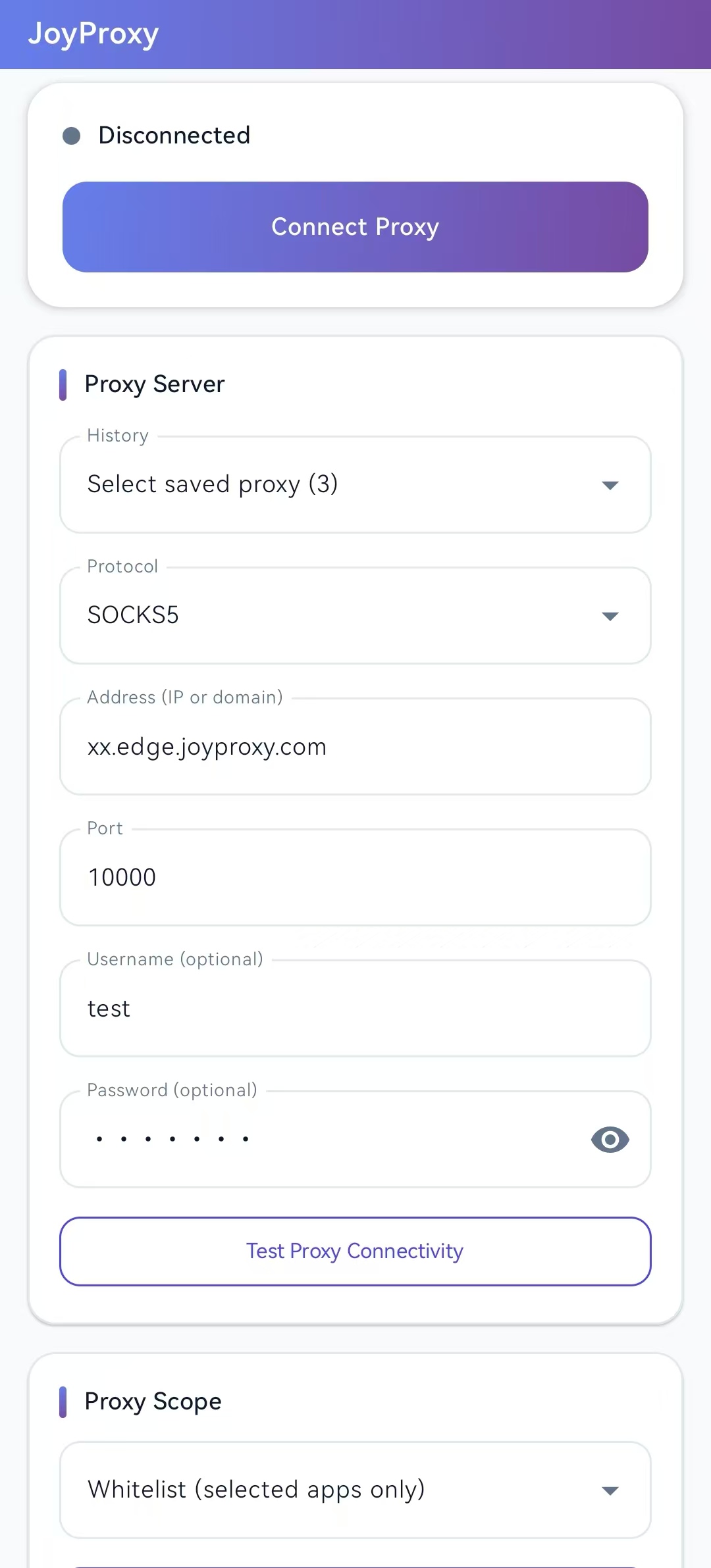 AGRoute Android Client interface